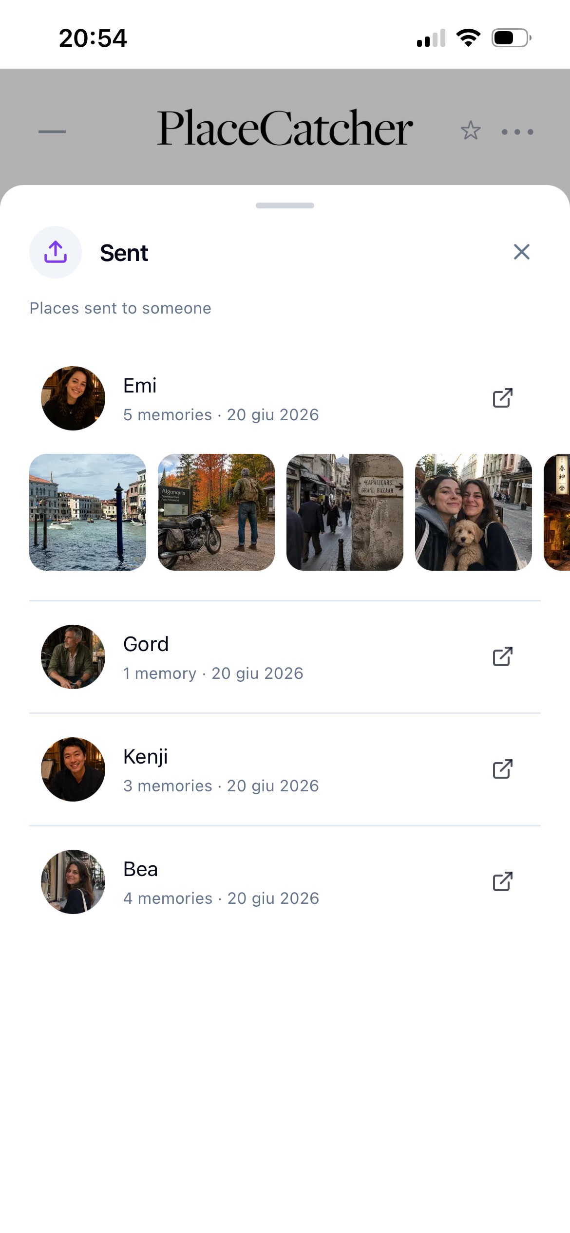Shared recipients