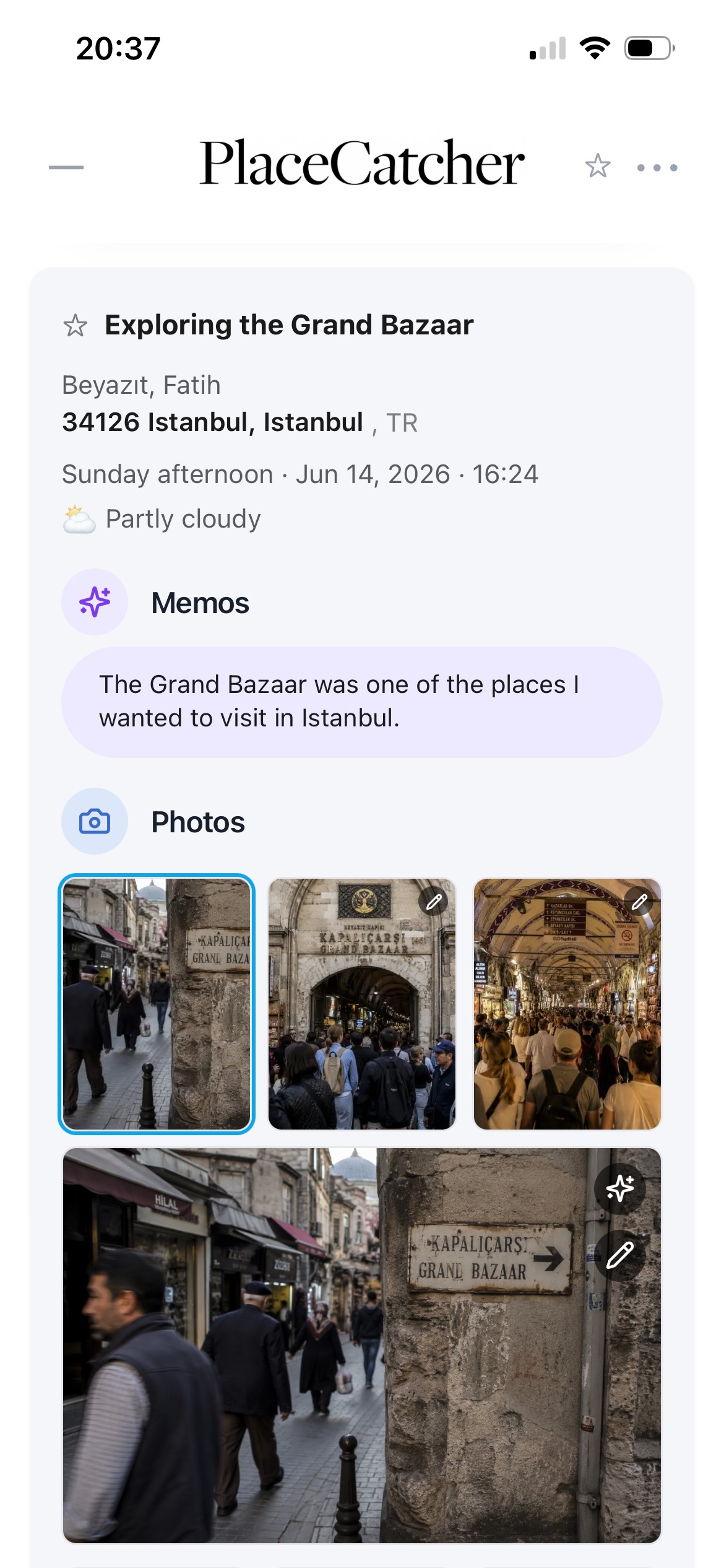 Place memory