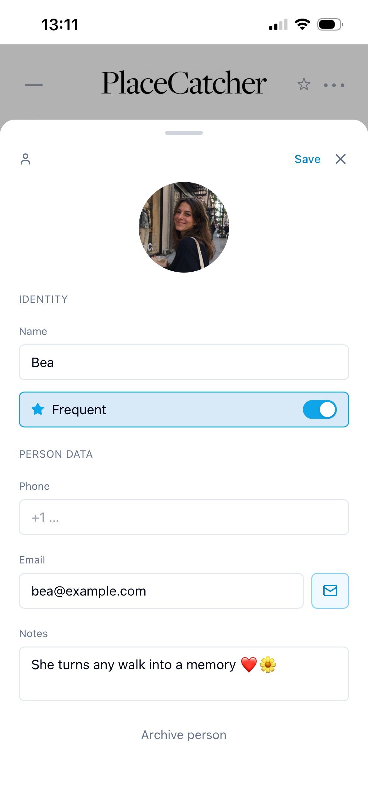 Person profile